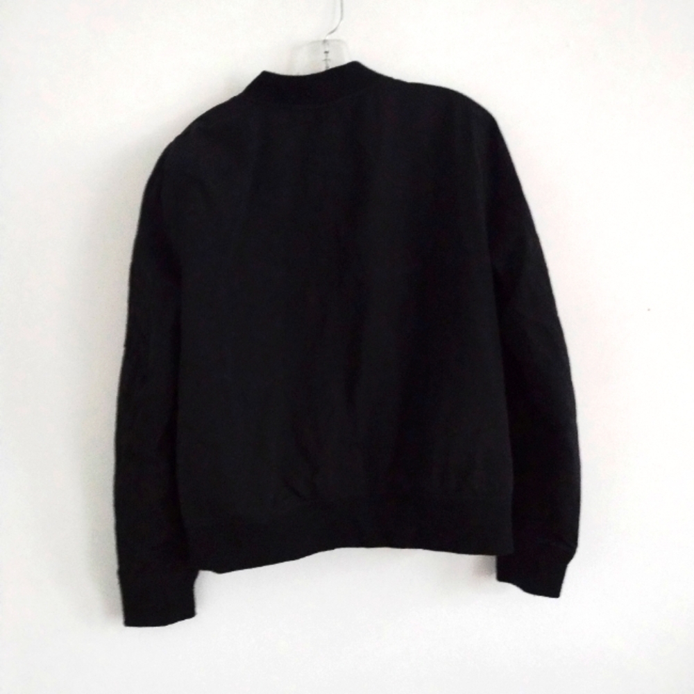 Levi's Lightweight Zip-Detail Bomber Black Jacket L - Picture 4 of 9